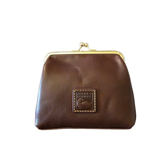 Dooney & Bourke Florentine Leather Kisslock Coin Purse Wallet Brown 9Y1407 NWT - Picture 14 of 16